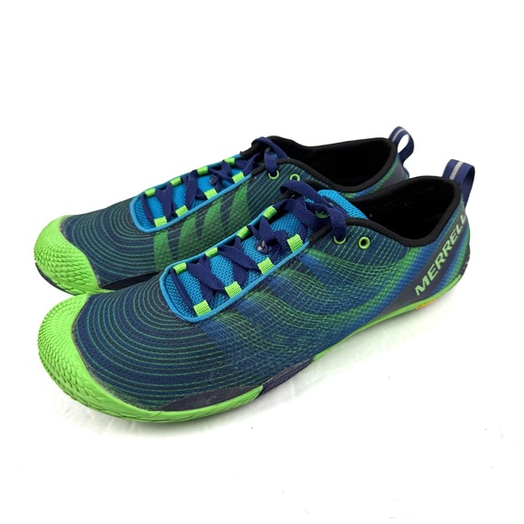 Merrell Vibrant Blue and Lime Green Sneakers - Picture 1 of 10